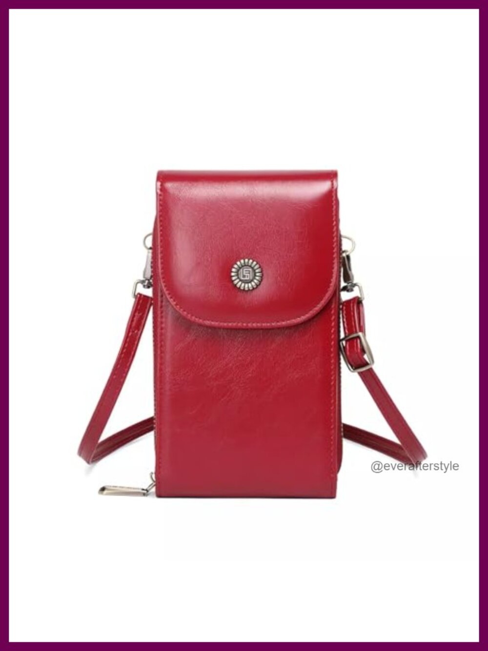 Vegan Leather Small Crossbody Bag RFID-Blocking Phone Wallet Purse